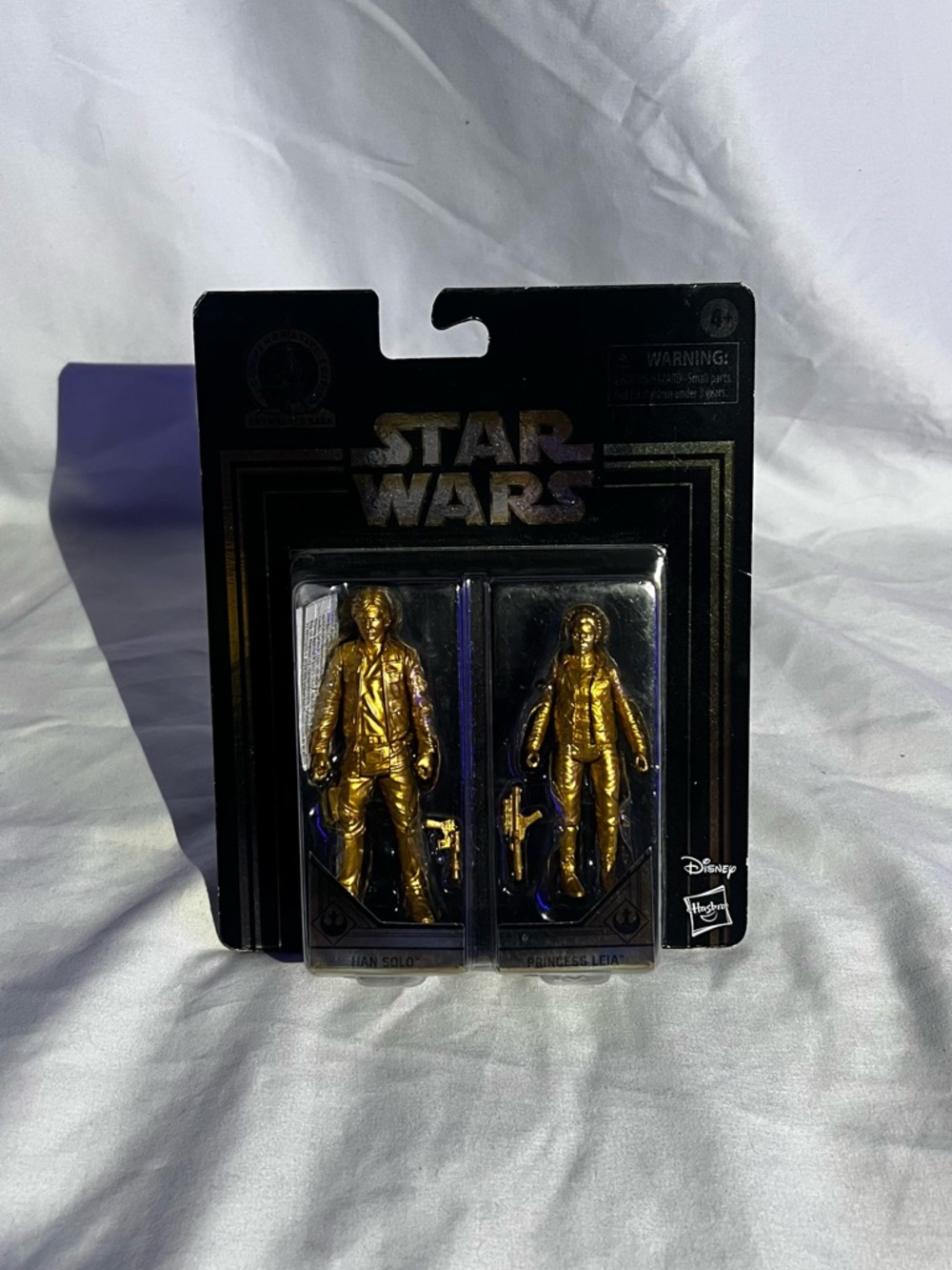 Hasbro Star Wars Gold Metallic Han Solo & Princess Leia Figures